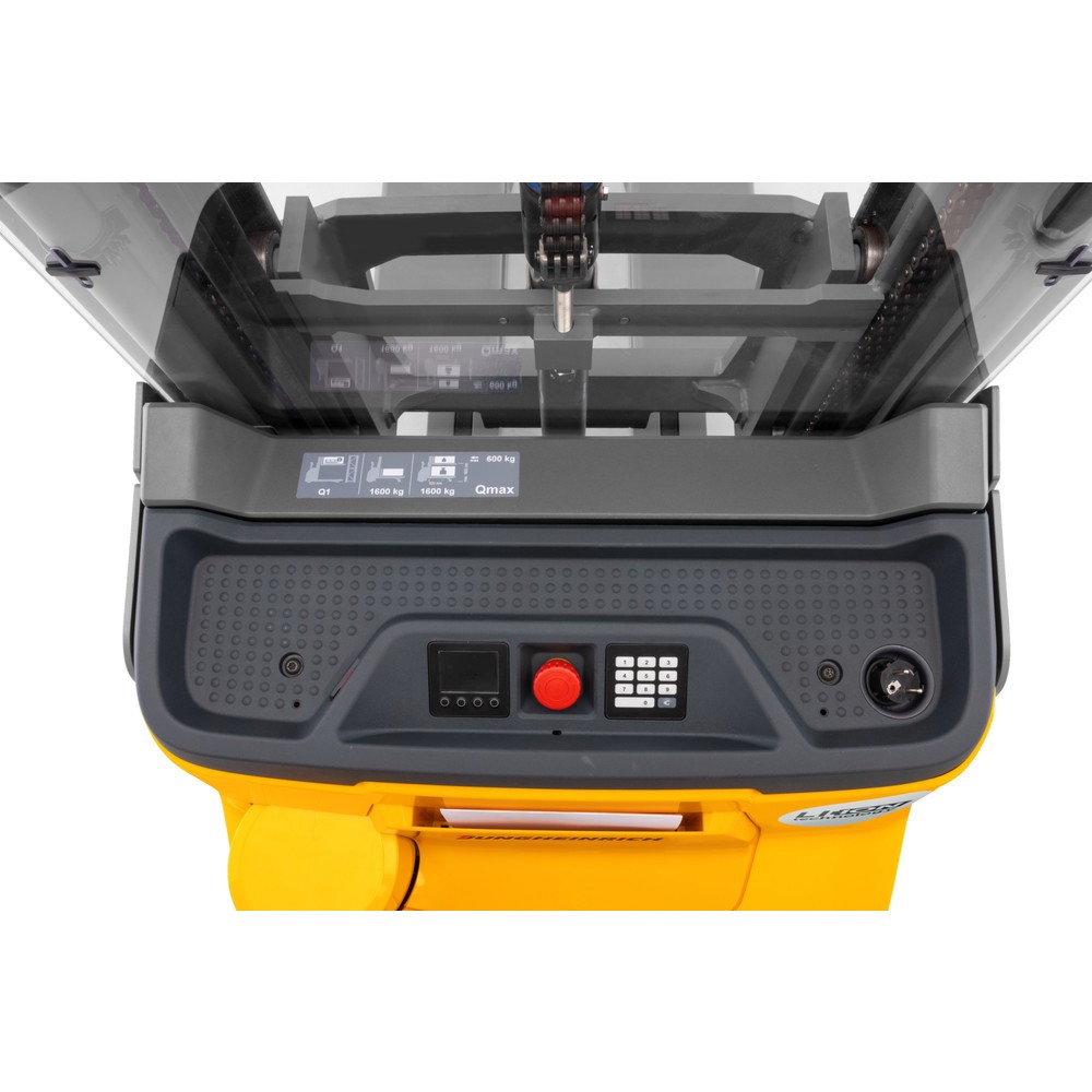 Produktabbildung Nr. 4: Jungheinrich EJC 110zi DZ electric high-lift stacker truck, three-stage telescopic mast, lift height 4,180 mm, load capacity 1,000 kg, proportional hydraulics, double-deck function